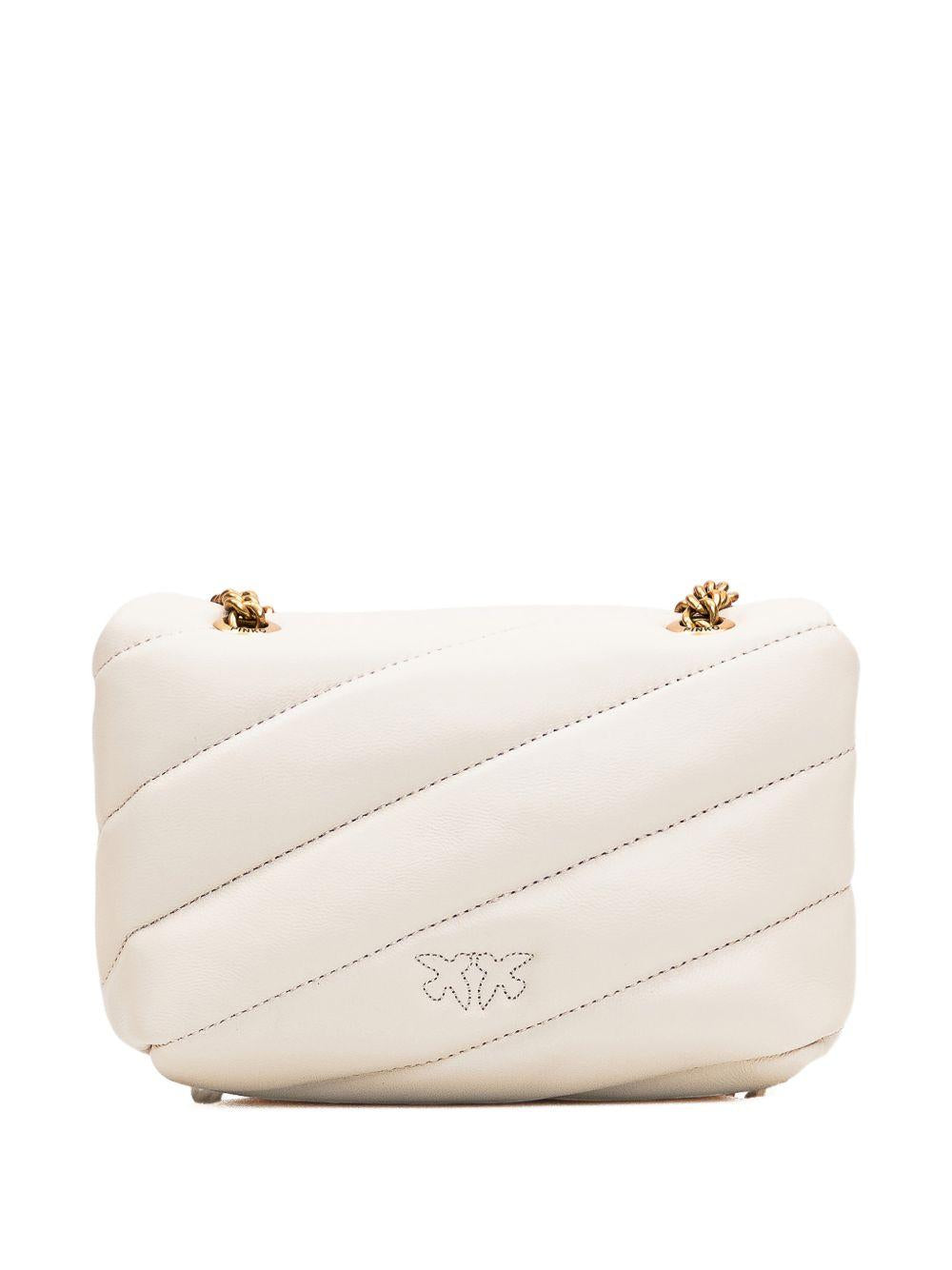 Borsa a tracolla in pelle trapuntata con catena 100040A0F2 Z14Q PINKO
