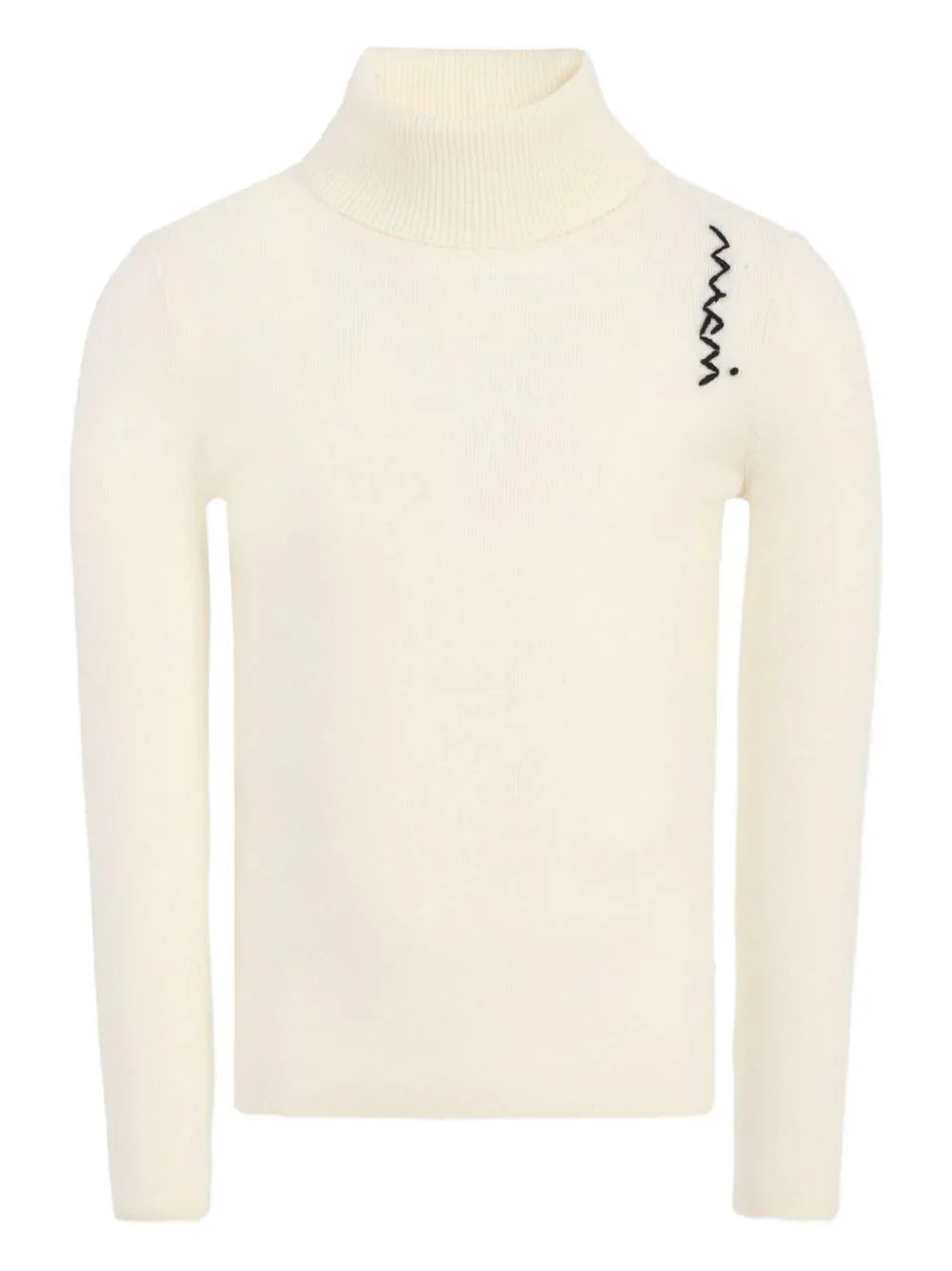 Maglia a collo alto ricamato a zig-zag - Preludio Moda