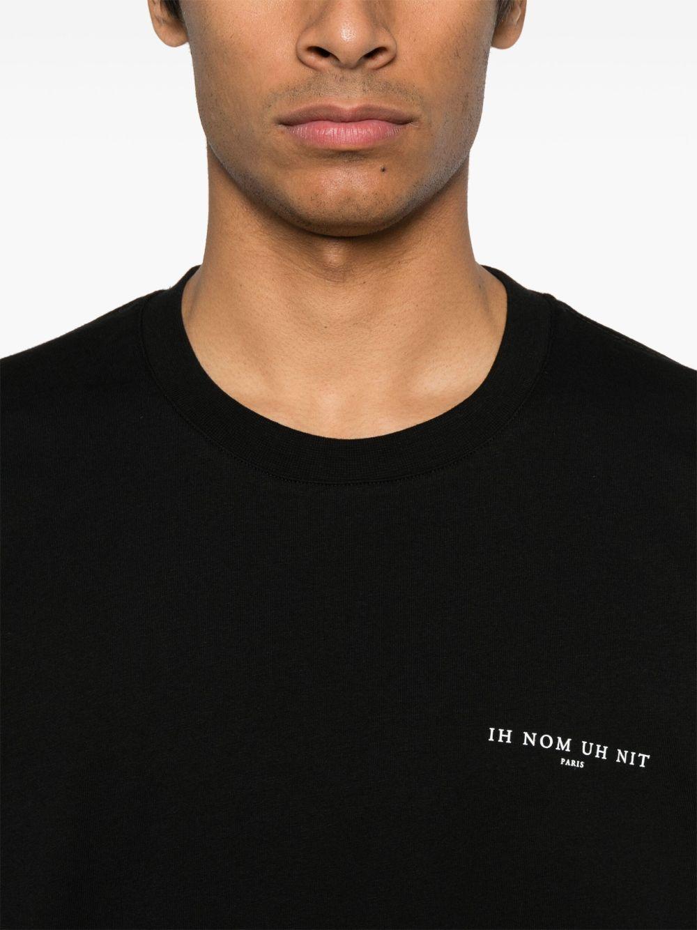 T-shirt nera roses and pearl