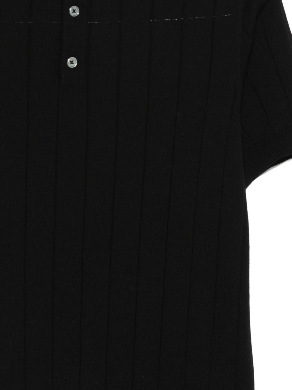 Polo in cotone a coste DK17027 NERO DIKTAT