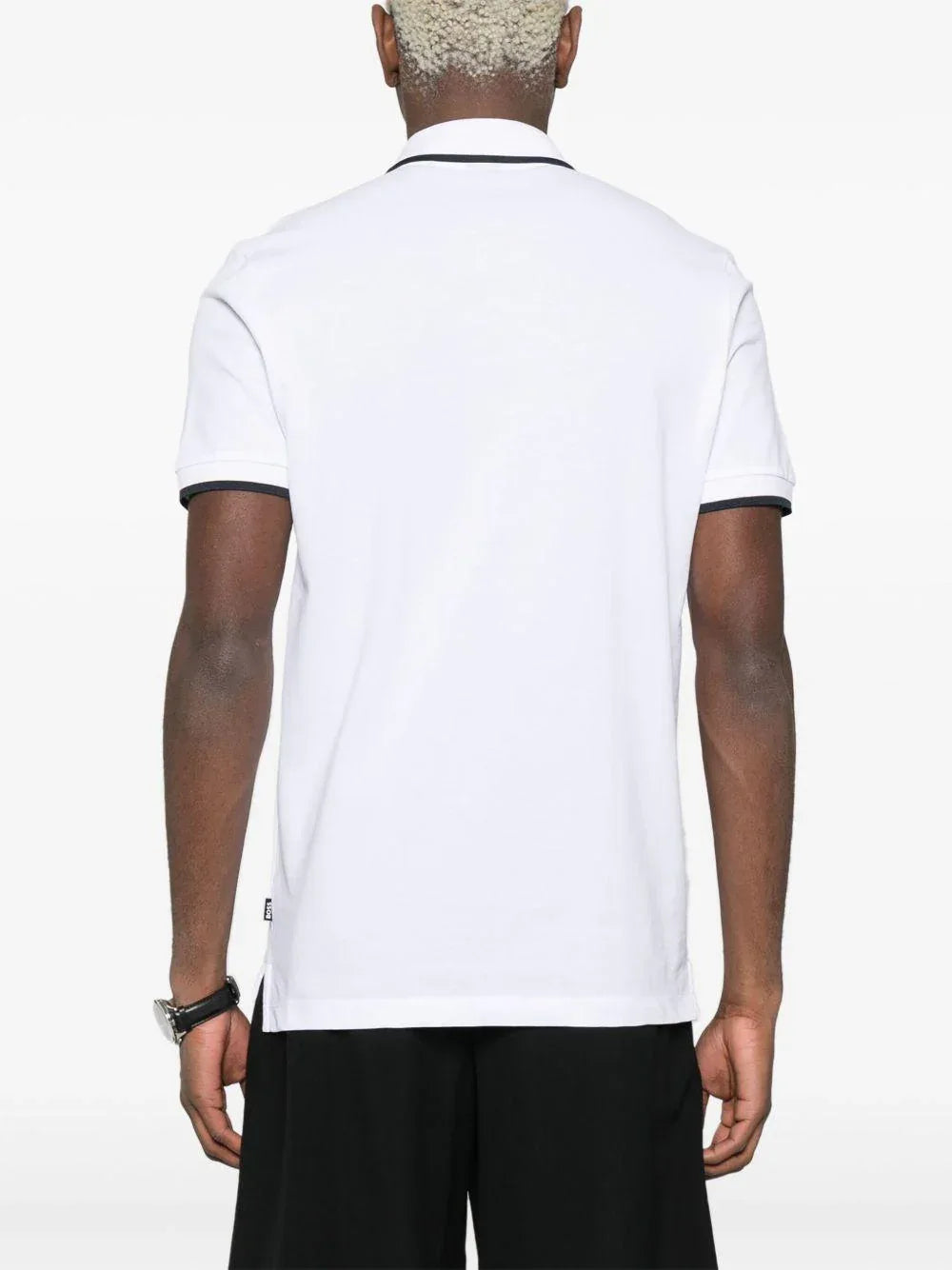 Polo parlay 190 bianca orli a contrasto - Preludio Moda