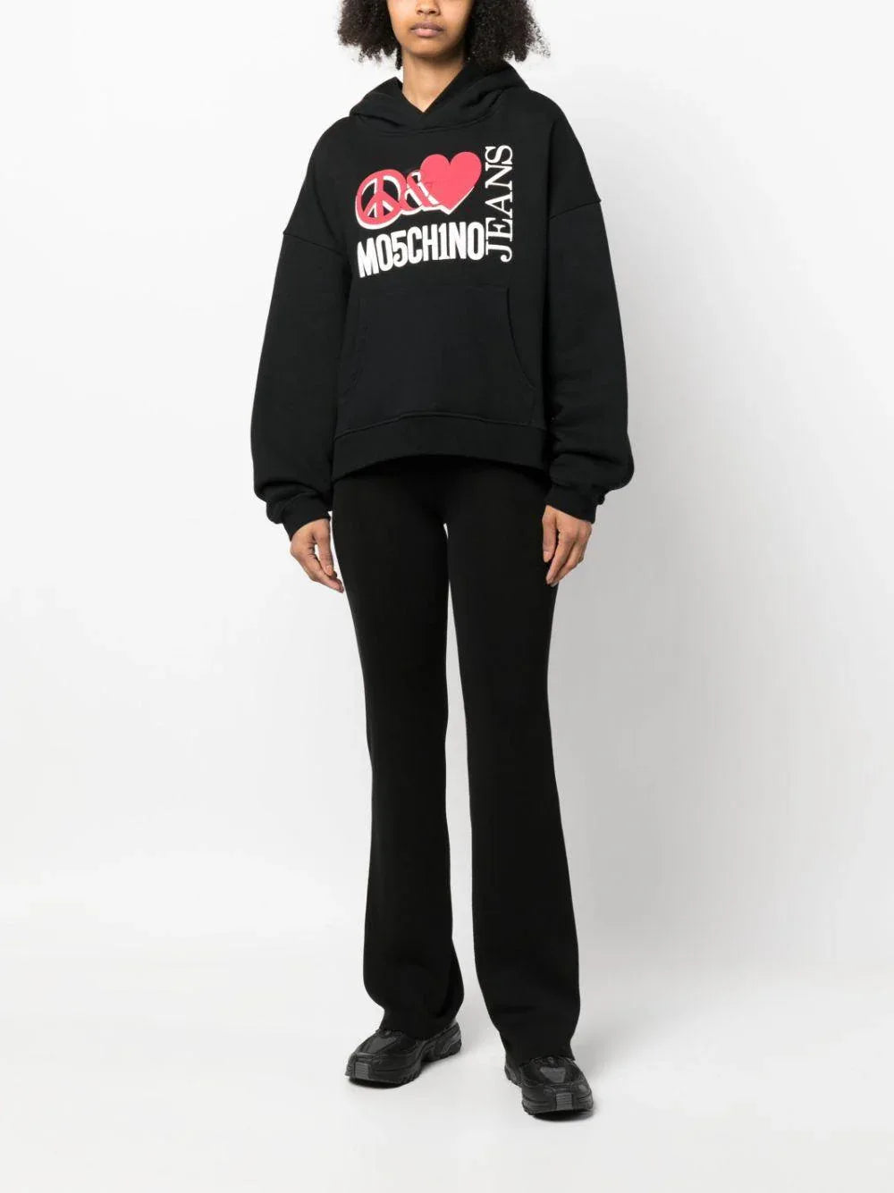 Felpa Donna Nera Cotone - Preludio Moda