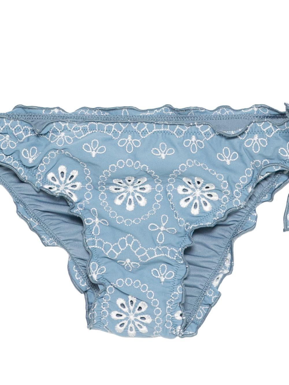 Slip bikini con dettagli floreali CRIS001 00020L MC2 SAINT BARTH KIDS