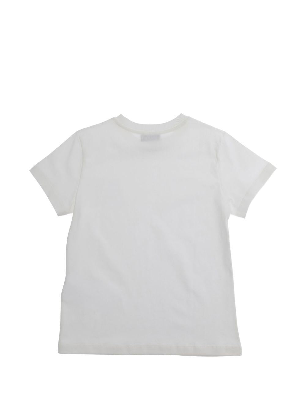T-shirt con logo orsetto HUM05TLAA02 10063 MOSCHINO KIDS