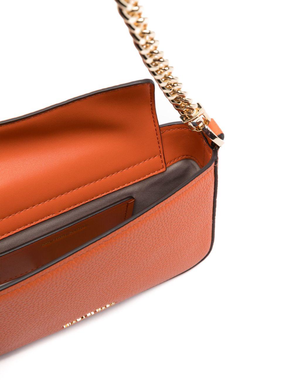 Borsa convertibile Bryant piccola in pelle martellata arancione
