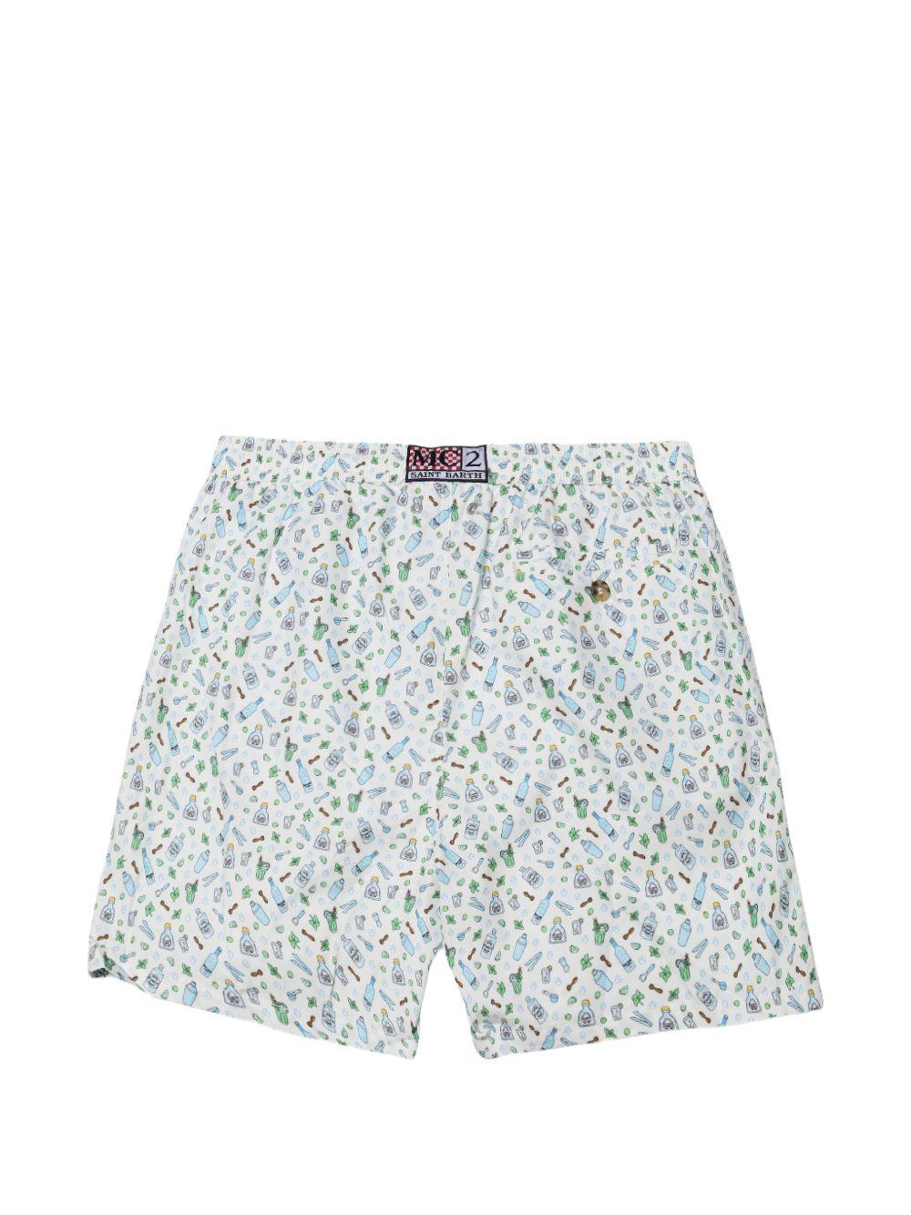 Boxer mare in poliestere riciclato con stampa LIG0003 08096L MC2 SAINT BARTH