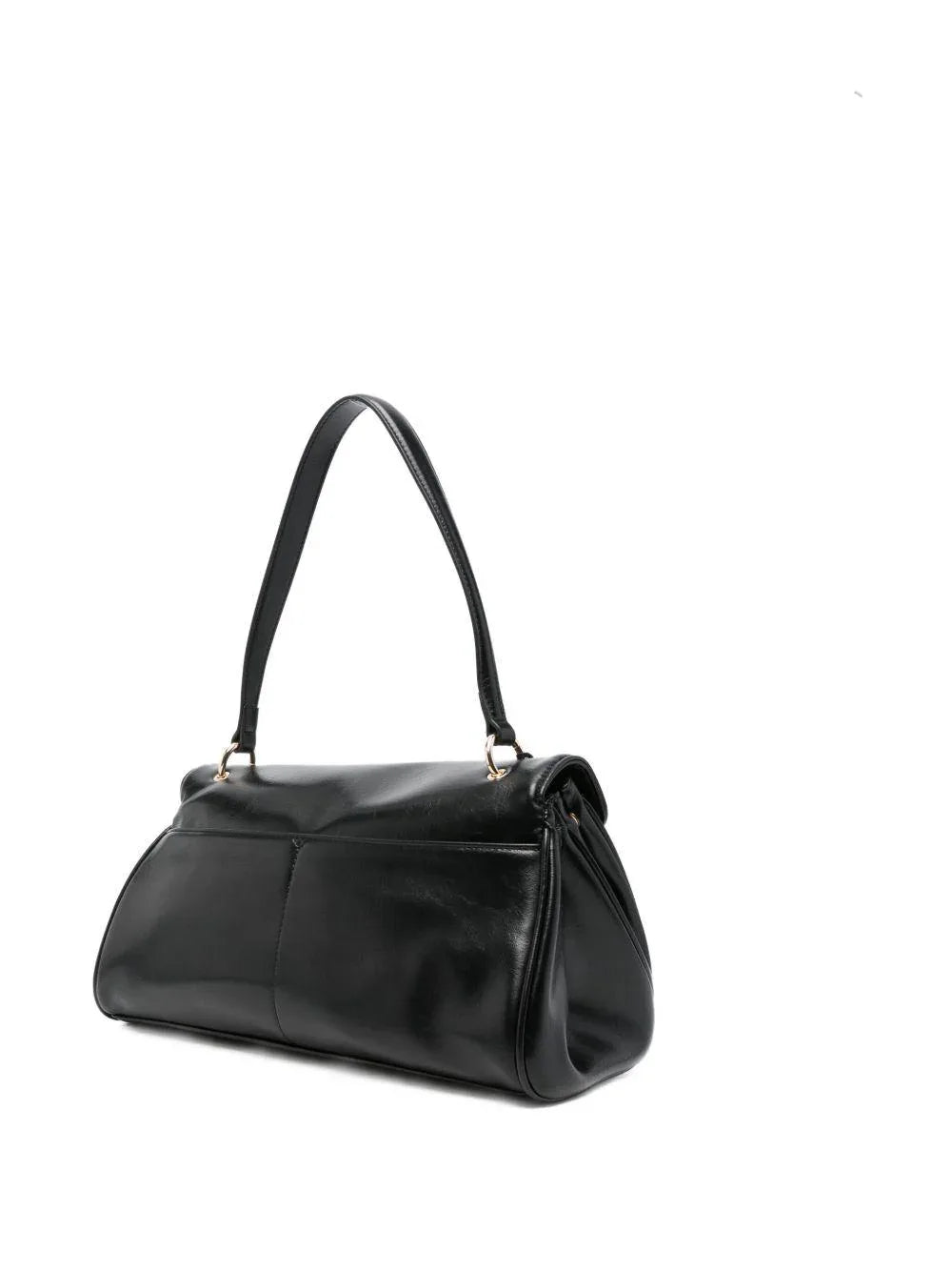 Borsa tote nera con fermaglio - Preludio Moda