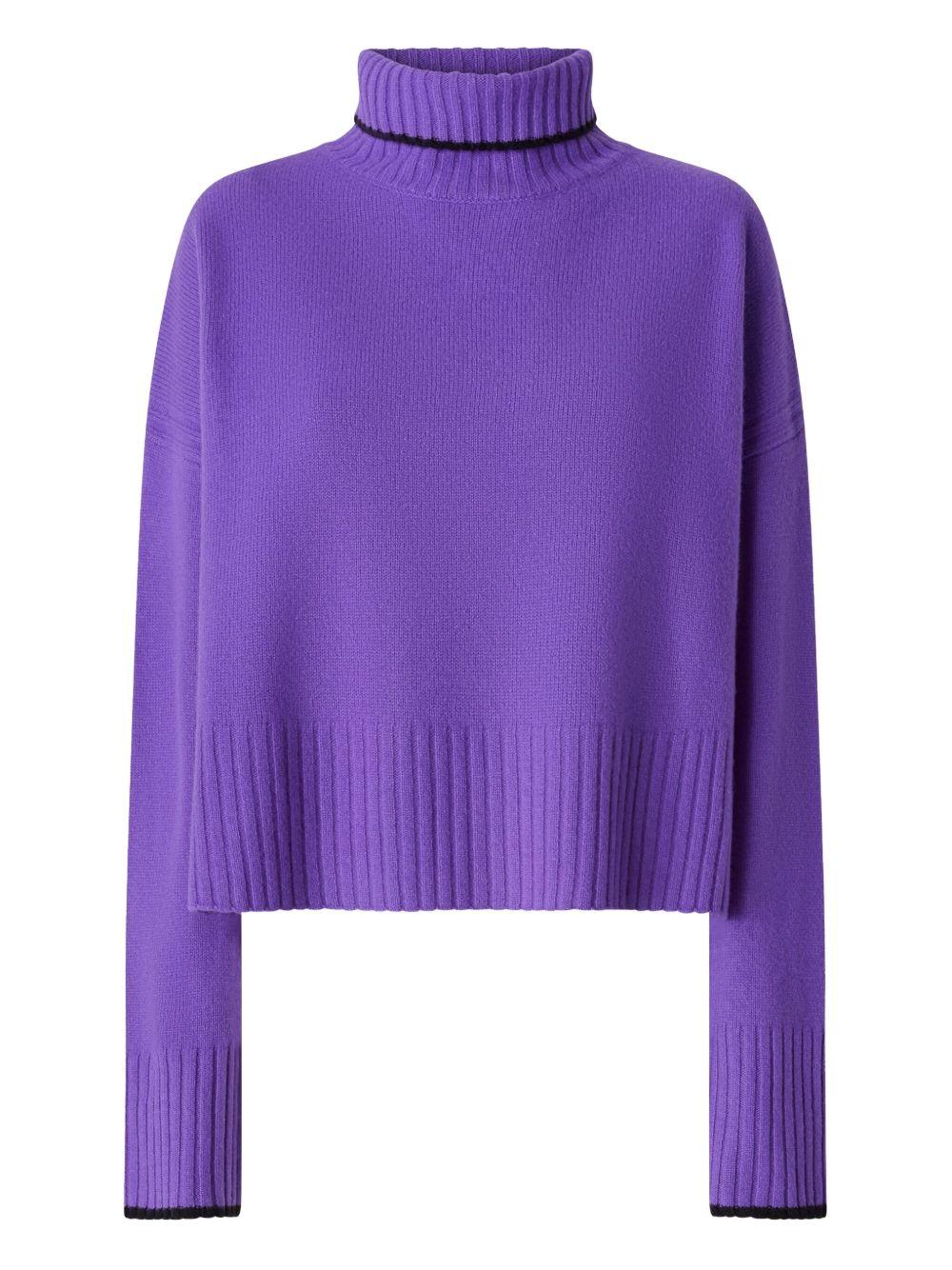 Maglione lavanda con collo alto 105446A2Q9 W21 PINKO
