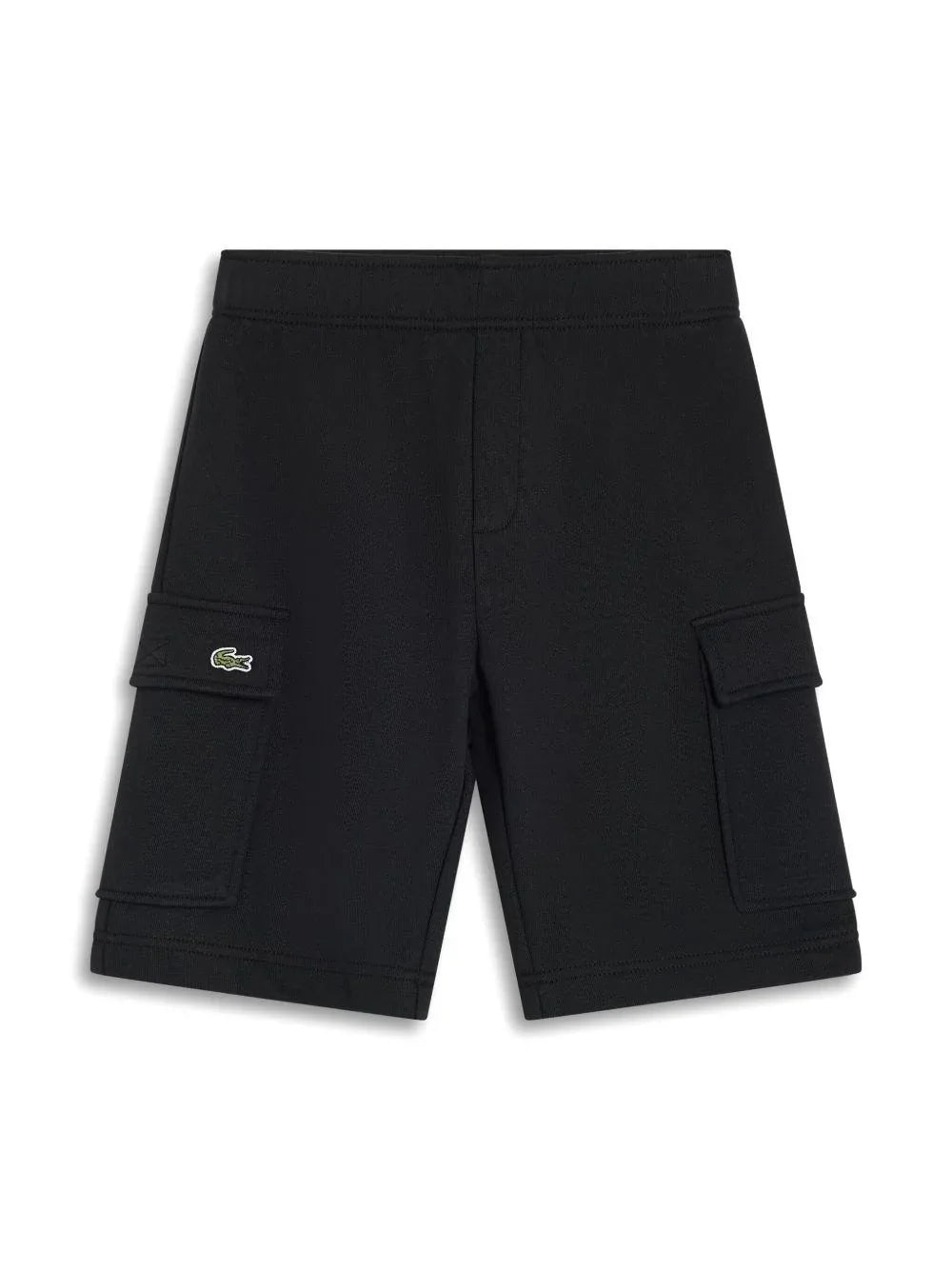 Bermuda cargo nero mini logo ricamo - Preludio Moda