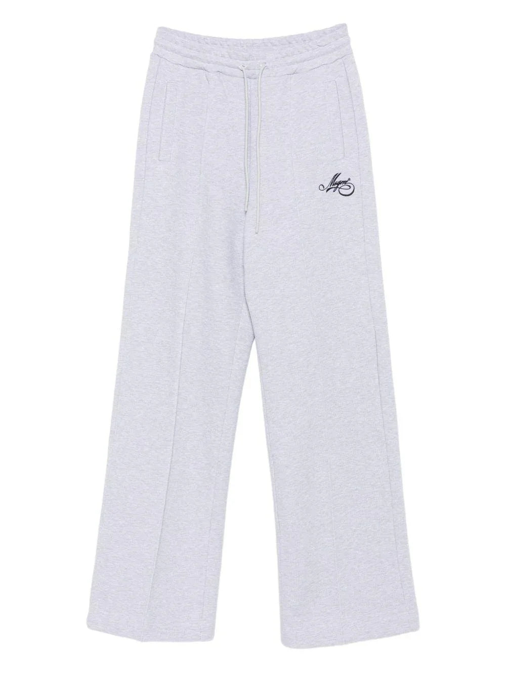 Pantaloni sportivi grigi in cotone con logo ricamato - Preludio Moda