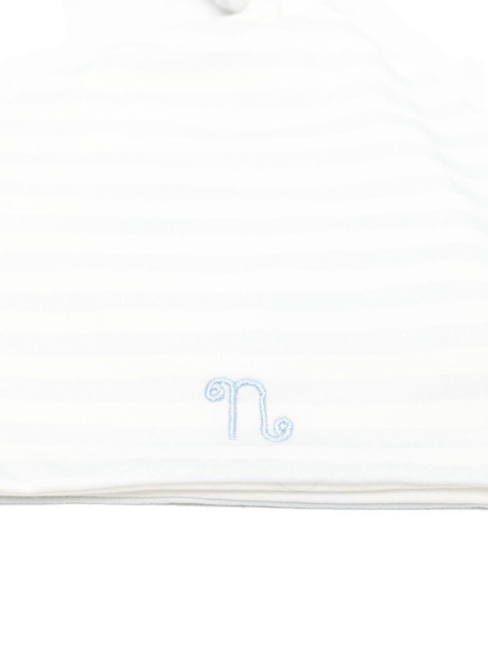 Cappello a righe in cotone con nodo E26105 AZZURRO NANAN KIDS