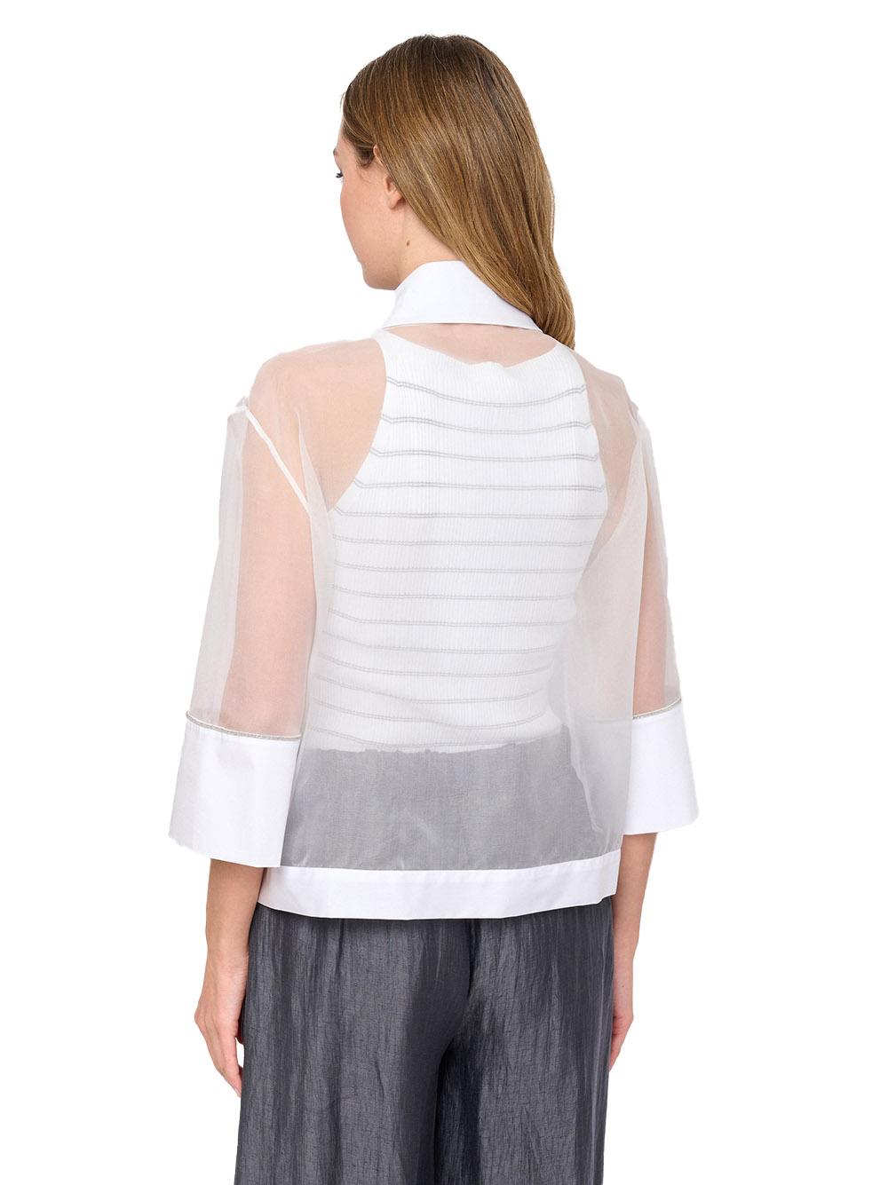 Camicia bianca in organza