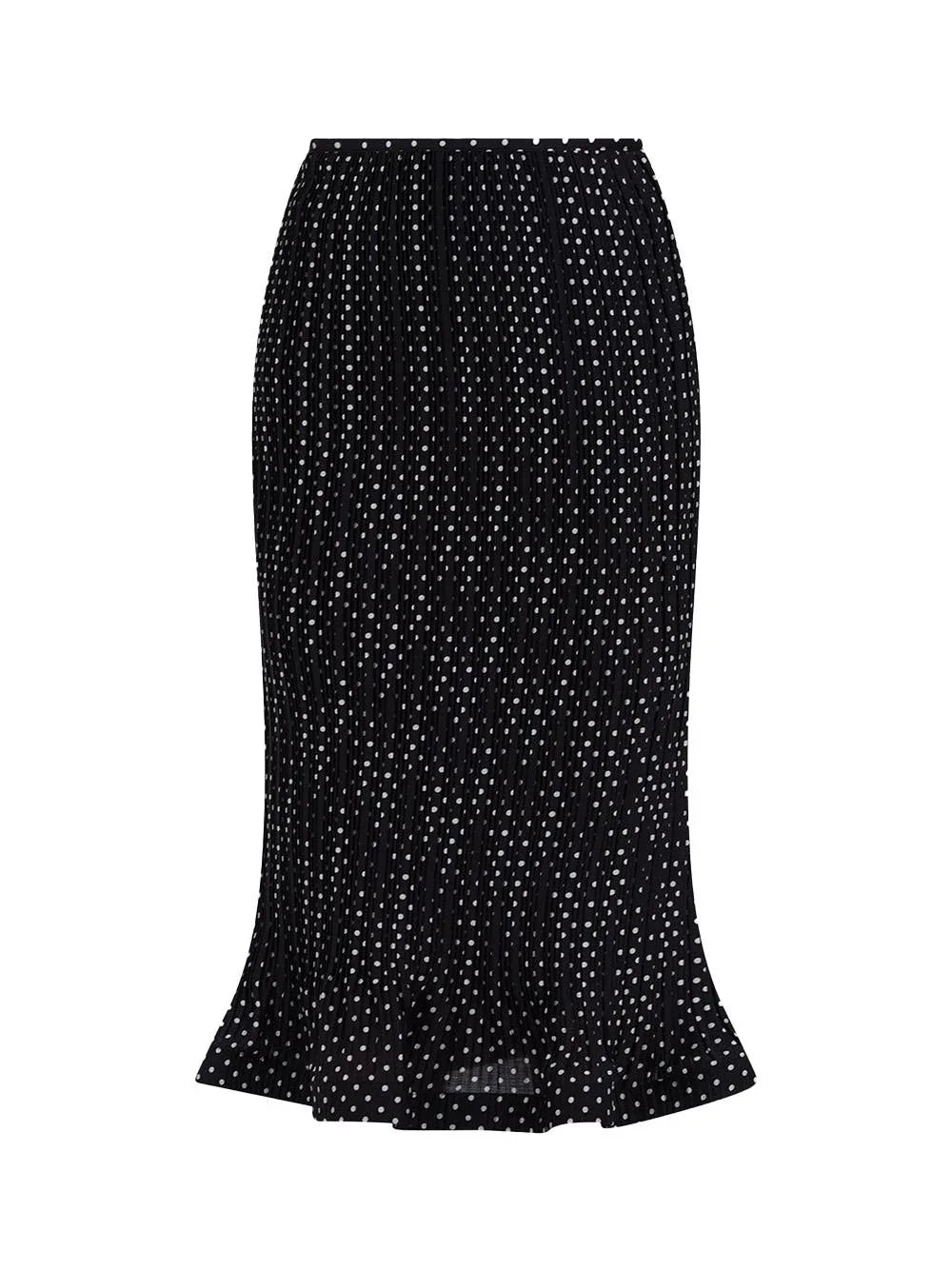 Gonna a campana nera con fantasia pois all-over - Preludio Moda