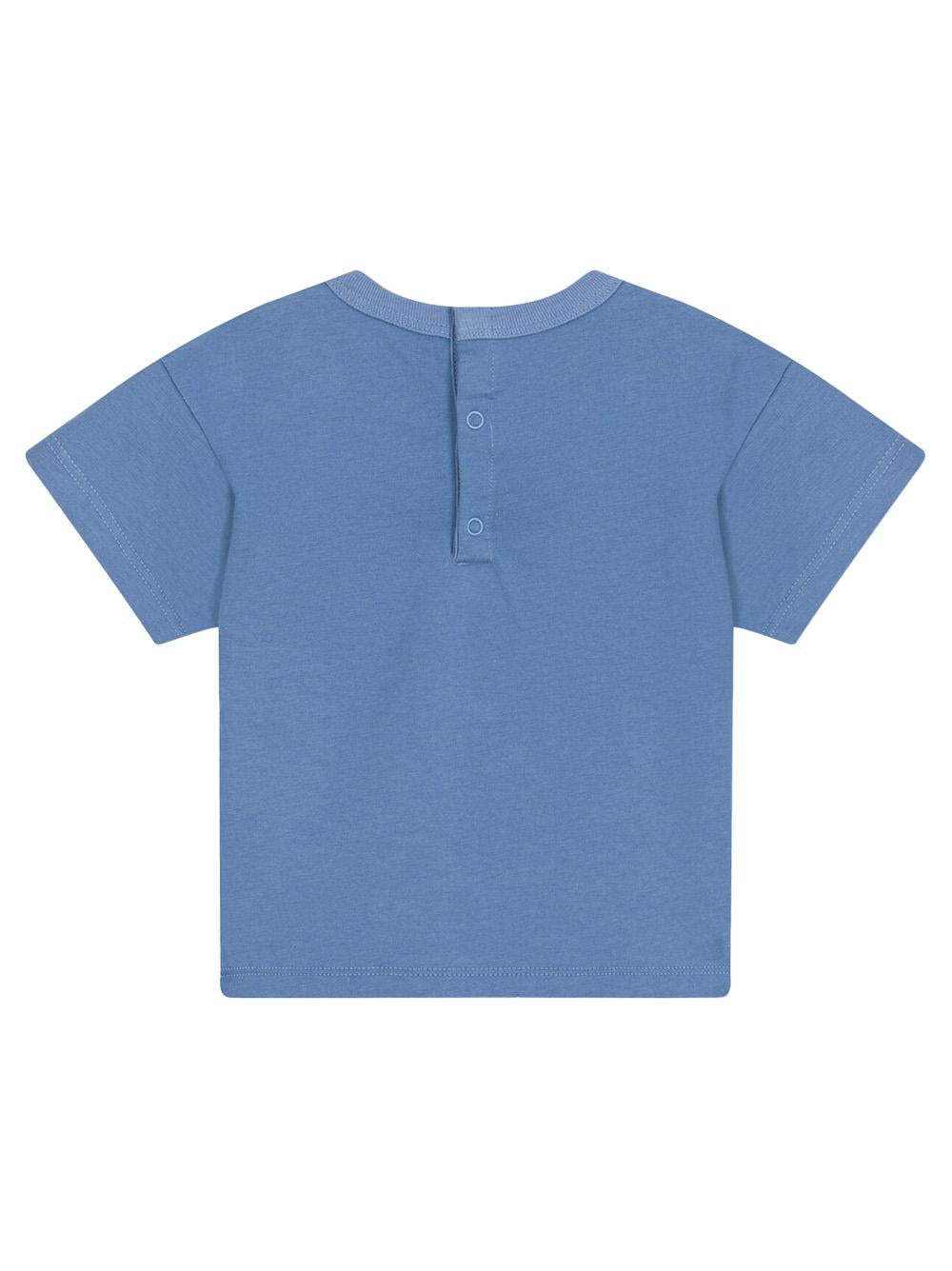 T-shirt blu con stampa frontale A0CWB 03 PETIT BATEAU KIDS