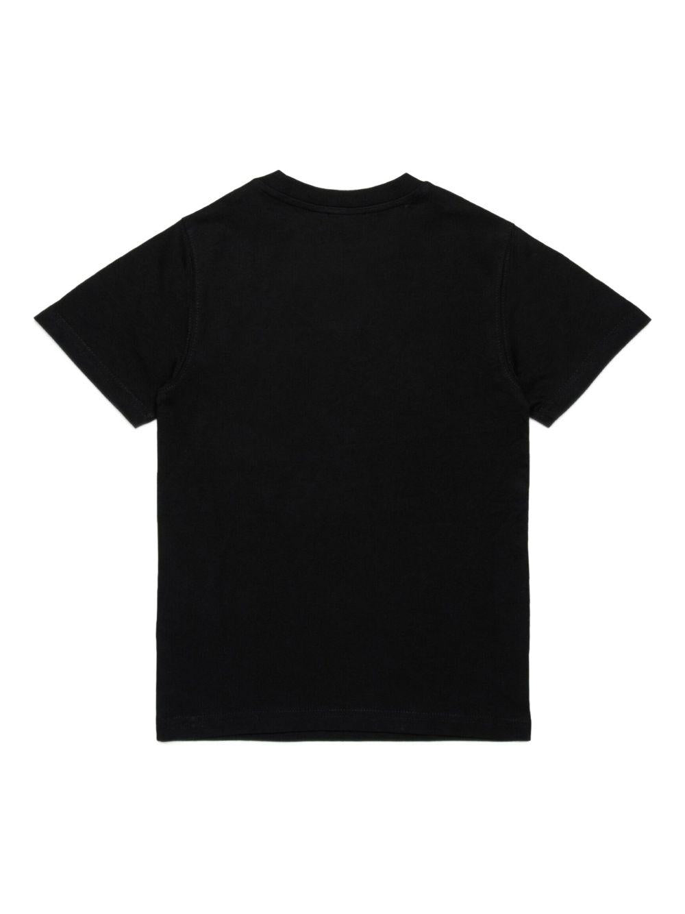 T-shirt Nera con Logo J025010GRAI K900 DIESEL KIDS