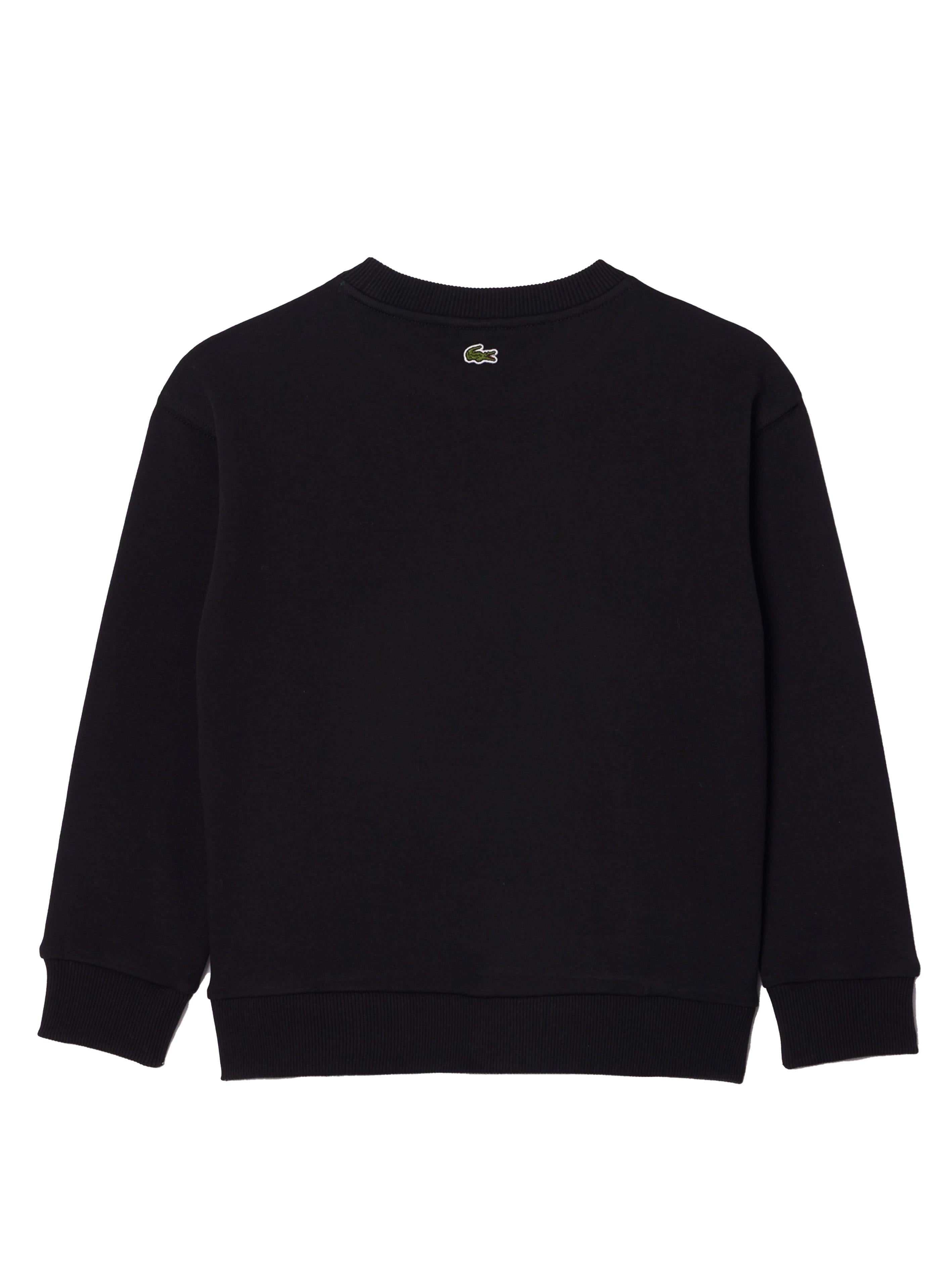 Felpa nera big logo SJ1231 031 LACOSTE KIDS