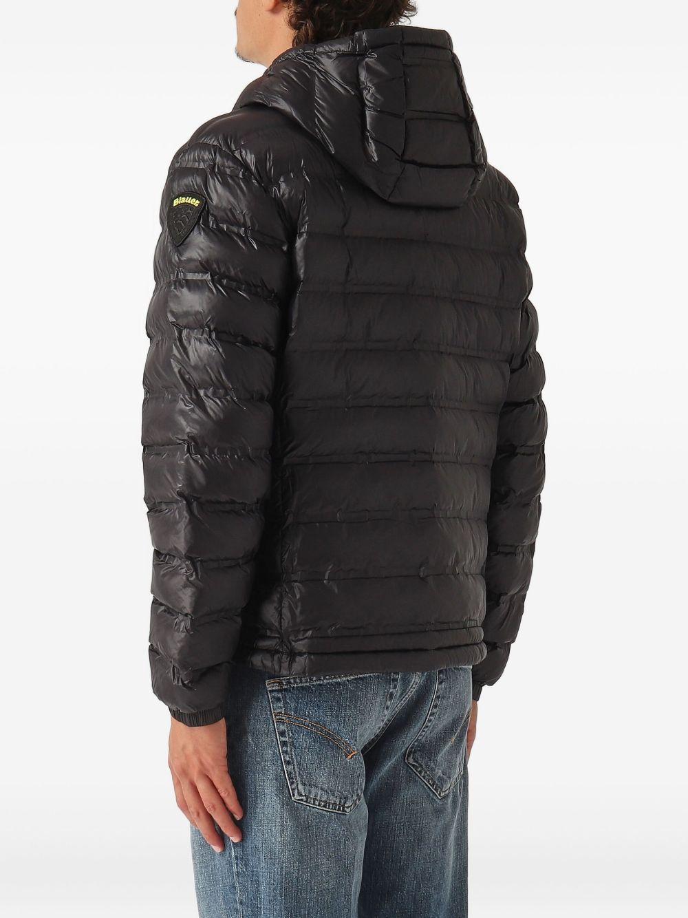 Piumino Charles con cappuccio nero 25WBLUC02132007284 999EN BLAUER