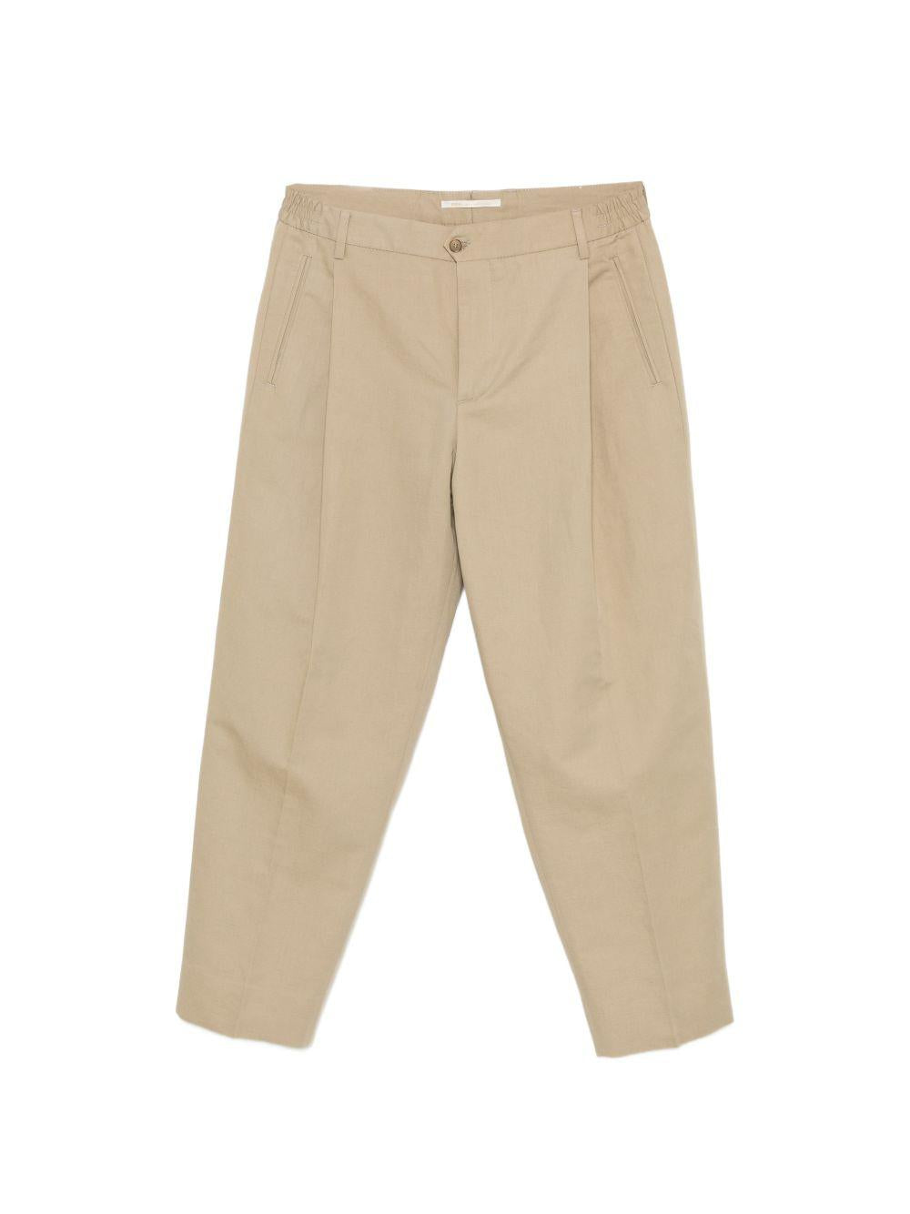 Pantaloni a gamba ampia con pince MANHATTANS300050 00036 BRIGLIA
