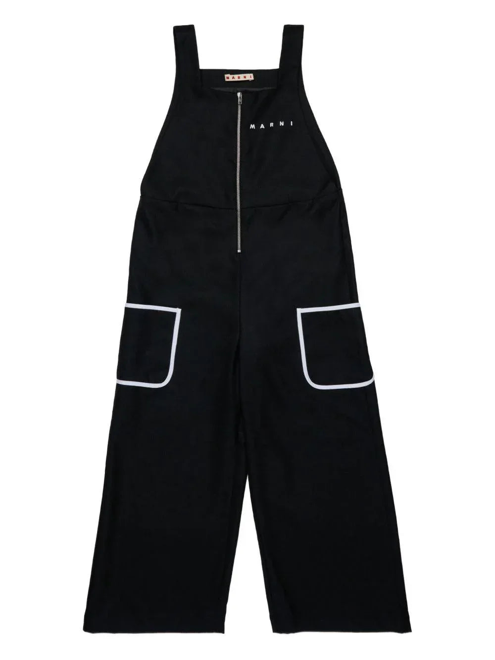 Tuta nera ricamata con mezza zip - Preludio Moda