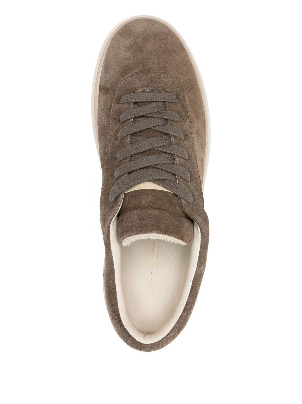 Sneakers basse in camoscio tortora con lacci L1SFW25265253 M098 LOW BRAND