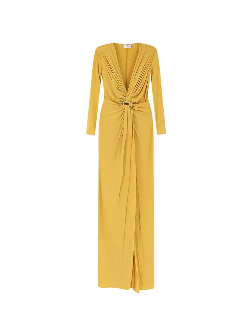 Abito lungo in cupro scollo a V ABR2961E2 EV4 ELISABETTA FRANCHI