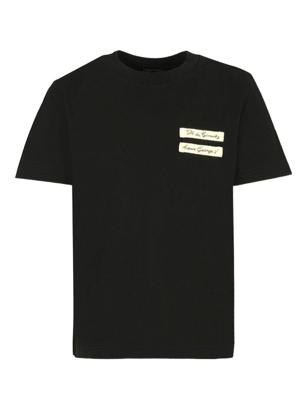 T-shirt in Cotone Biologico con Applicazione Frontale H30959 09B GIVENCHY KIDS