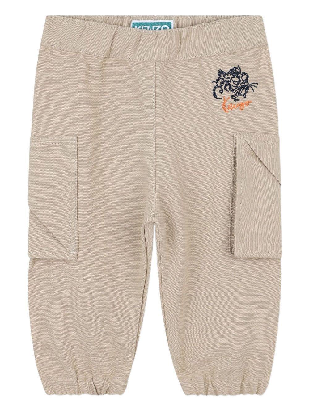 Pantaloni Cargo Affusolati con Logo Ricamato - Preludio Moda