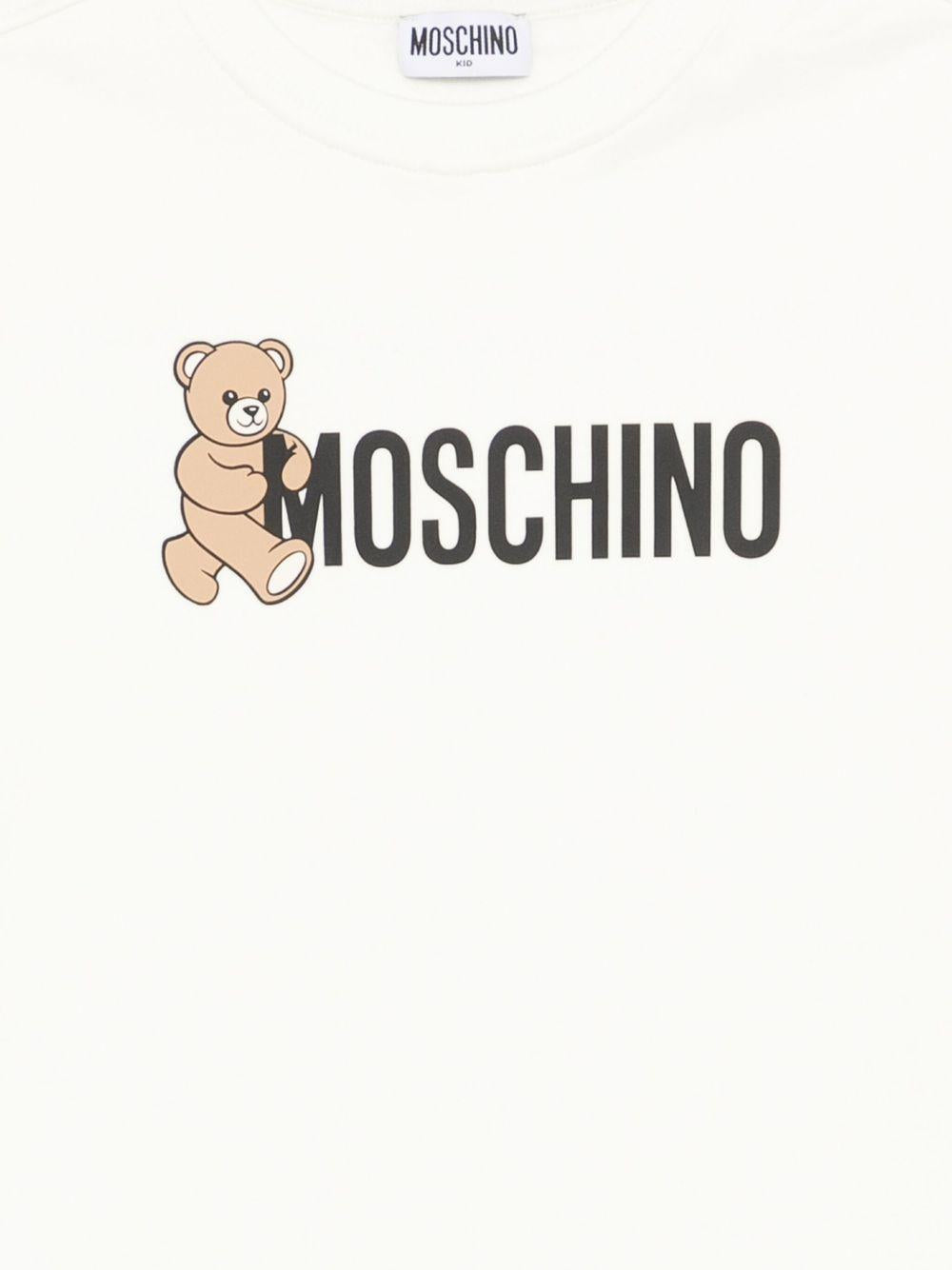 Top Maniche Lunghe e Motivo Teddy Bear HDV0GYLCA83 10063 MOSCHINO KIDS