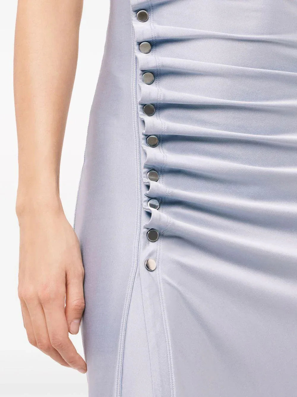 Abito midi celeste polvere smanicato - Preludio Moda