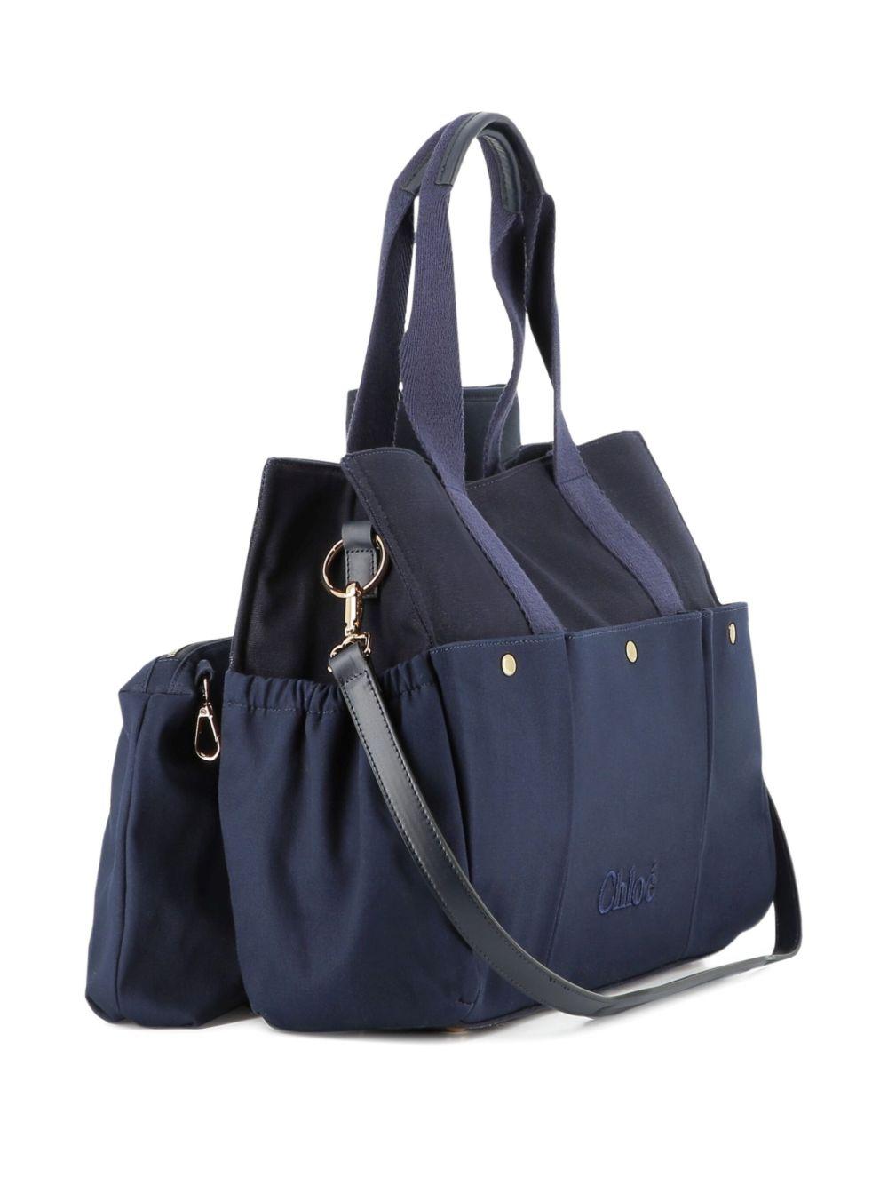 Borsa Fasciatoio con Ricamo e Pouch Interna C20764 859 CHLOE KIDS