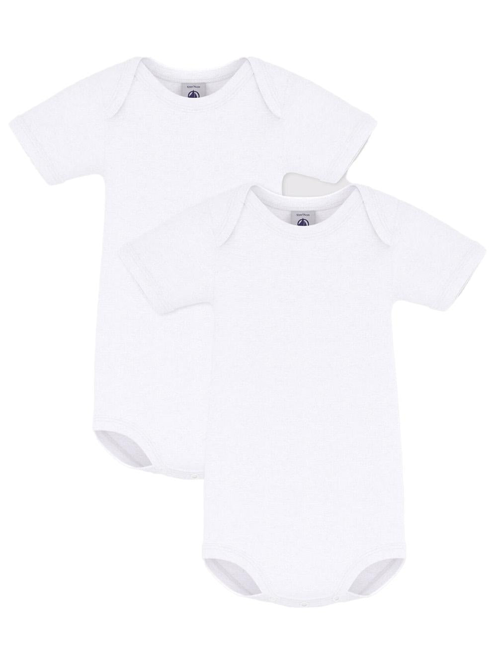 Set body bianchi mezze manicha (2pz) A01T4 00 PETIT BATEAU KIDS