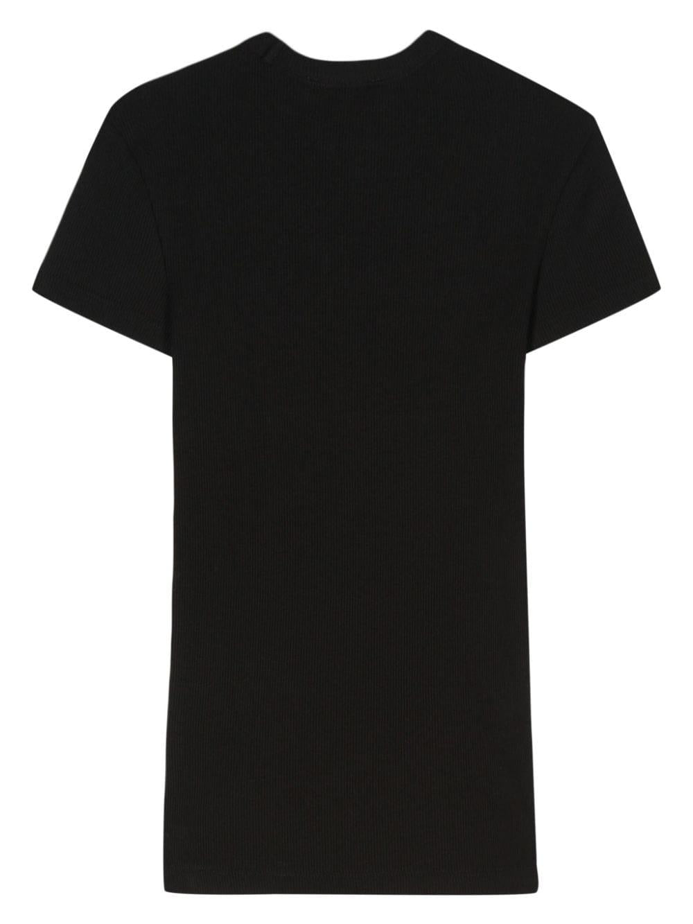 T-shirt nera mini logo ricamo TF5538 031 LACOSTE