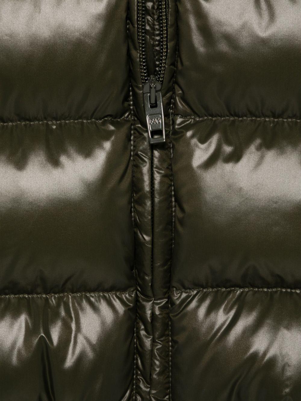 Giubbino verde militare logo gommato su manica - Preludio Moda