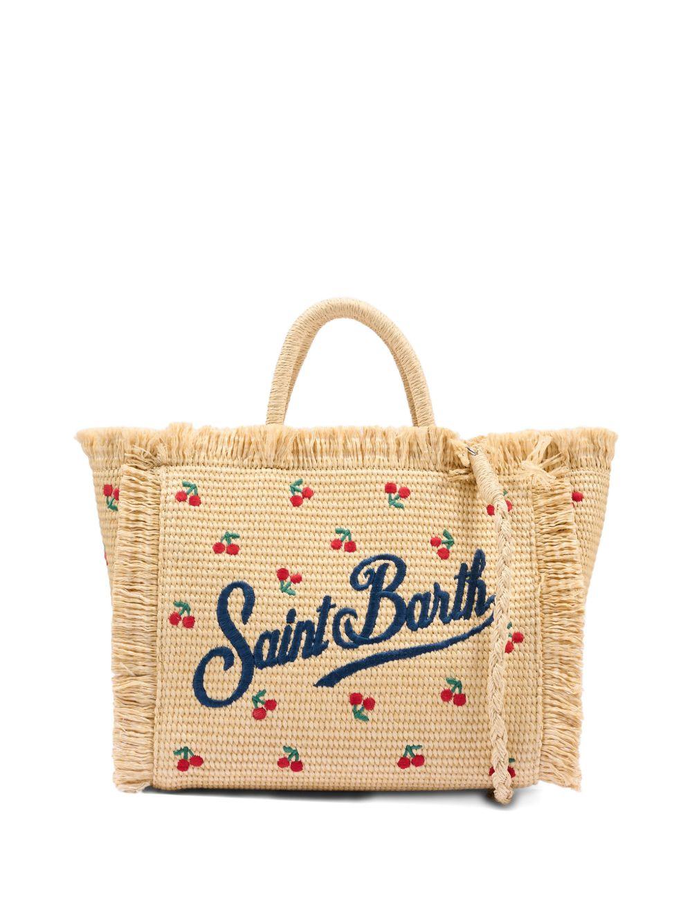 Borsa mare con frange e ricamo logo COL0017 00345L MC2 SAINT BARTH