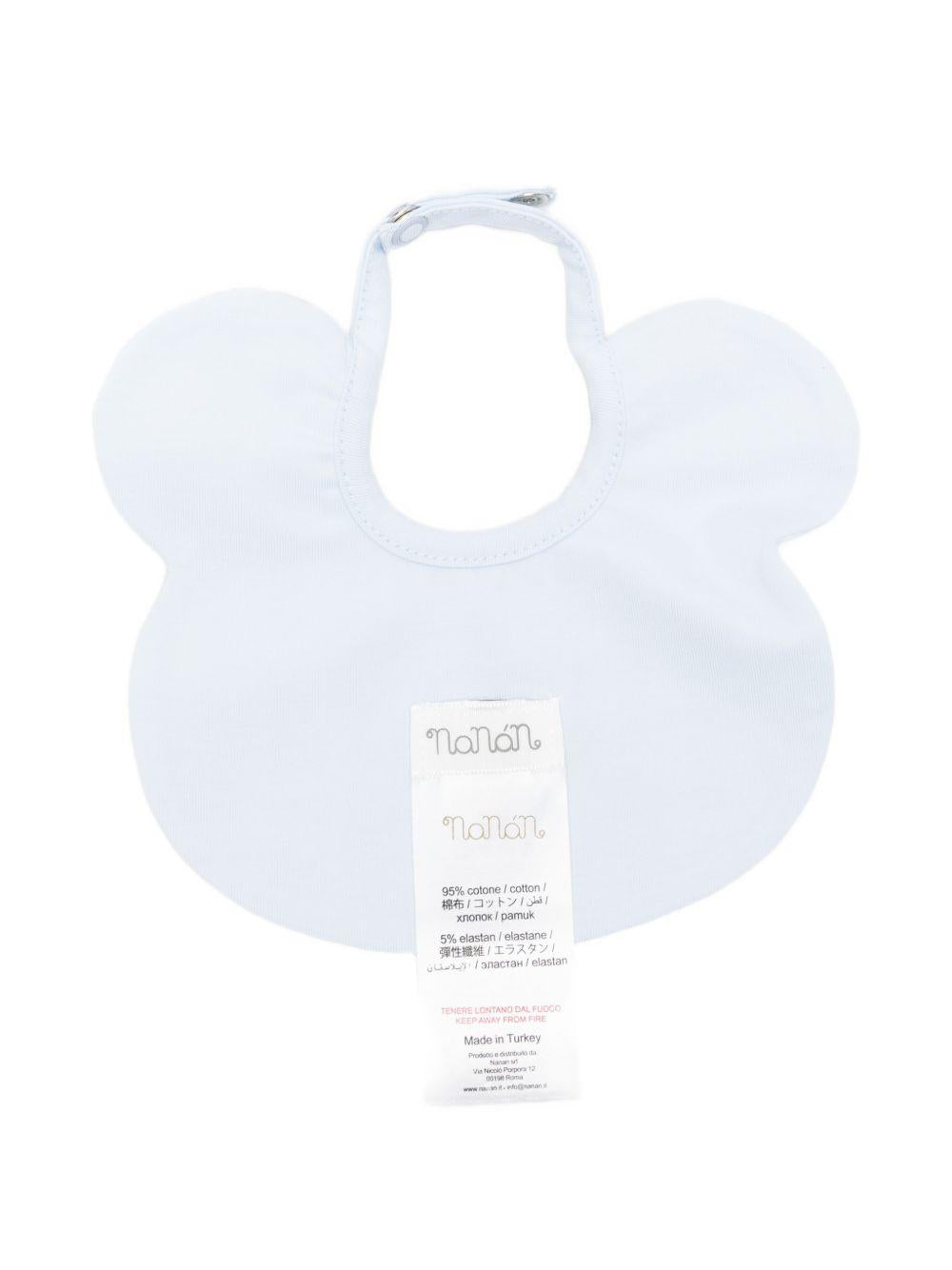 Bavaglino in cotone a quadretti E26021 AZZURRO NANAN KIDS