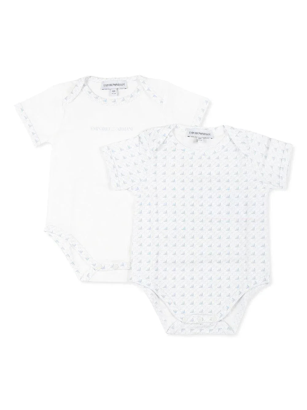 Set body azzurro logati neonato (2pz) - Preludio Moda