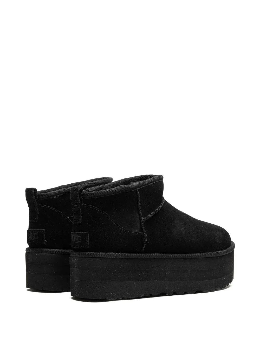 Stivali ugg ultra mini con plateau nero - Preludio Moda