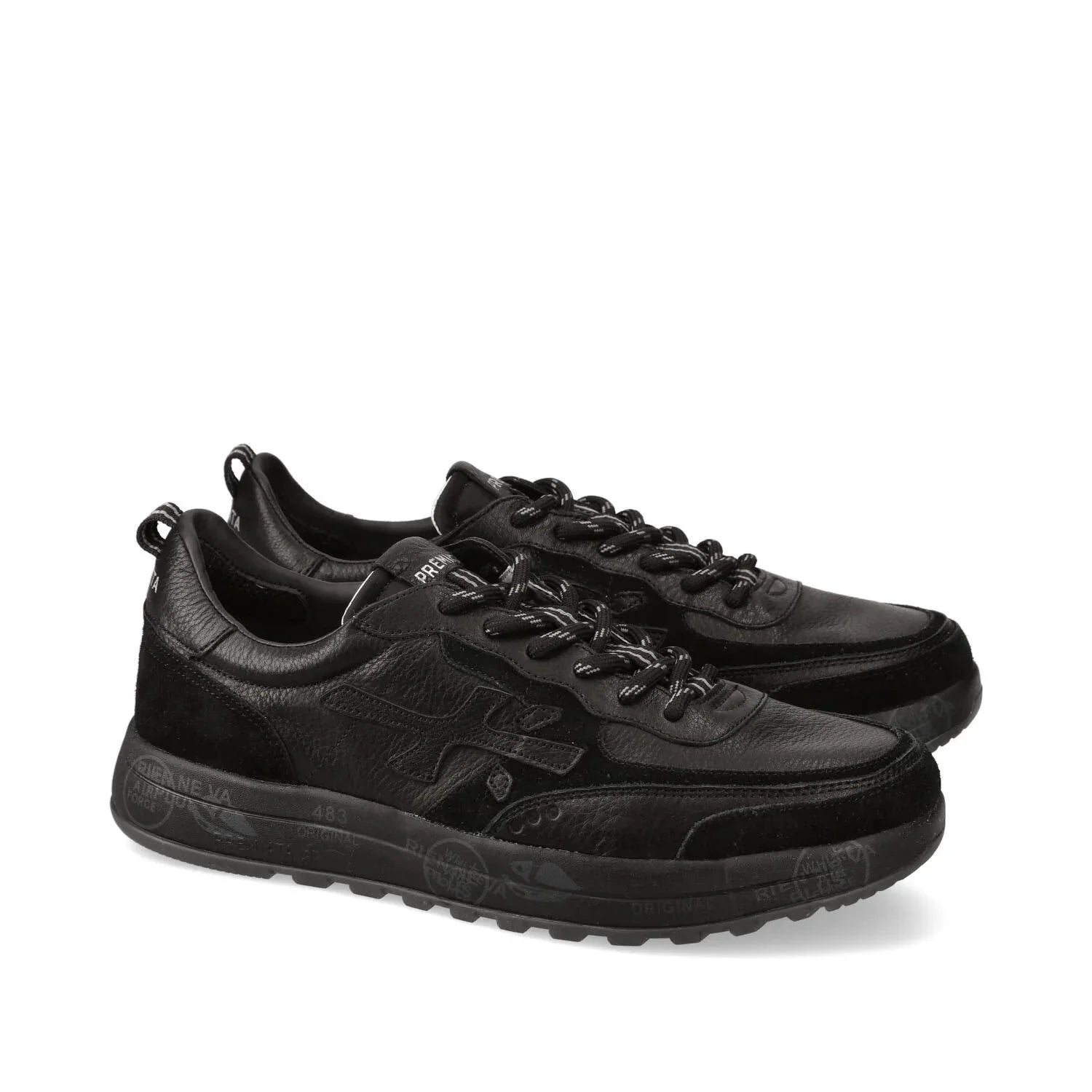 Sneakers Nous in Pelle Nera - Preludio Moda