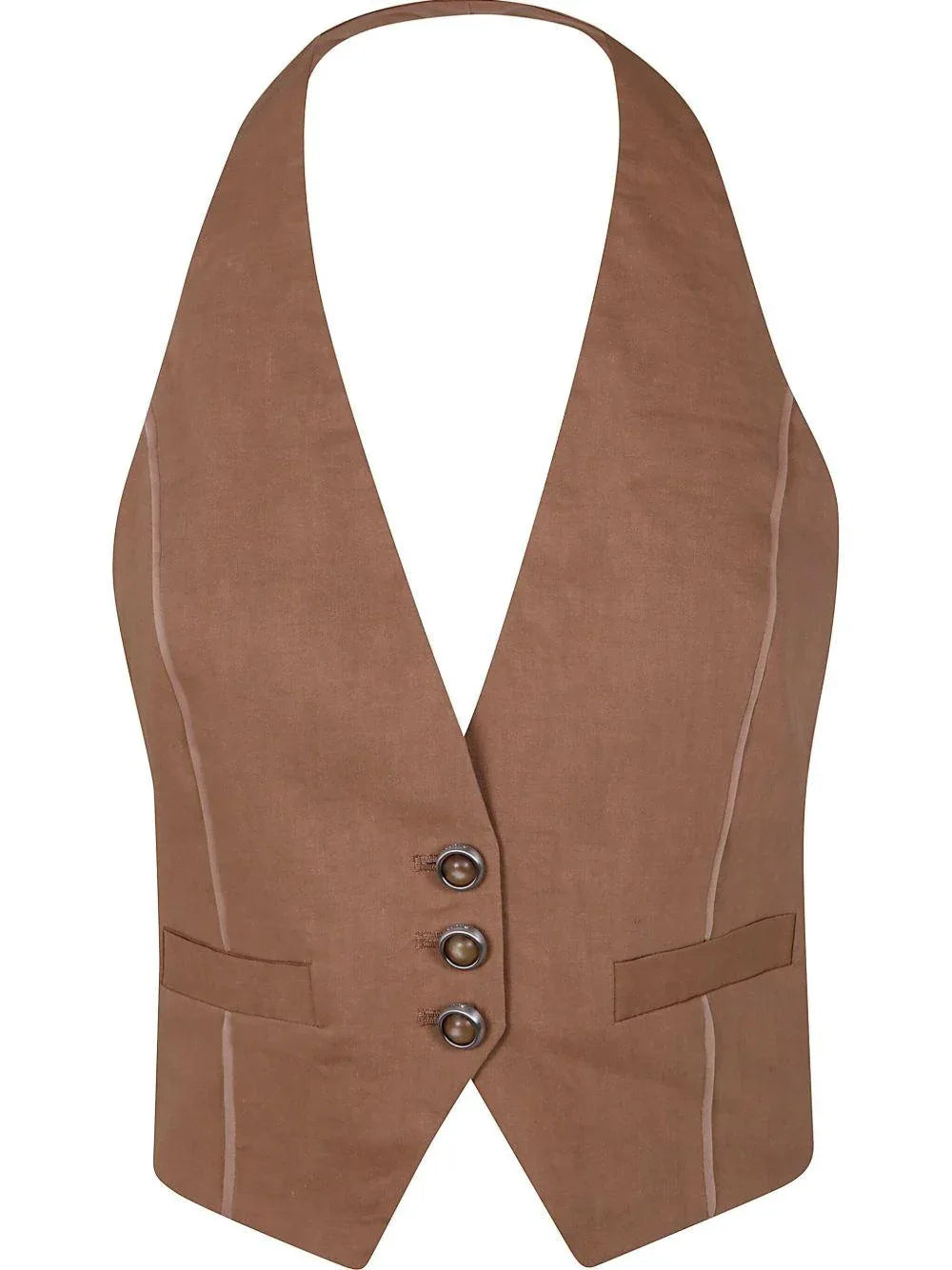 Gilet cornacchia marrone - Preludio Moda
