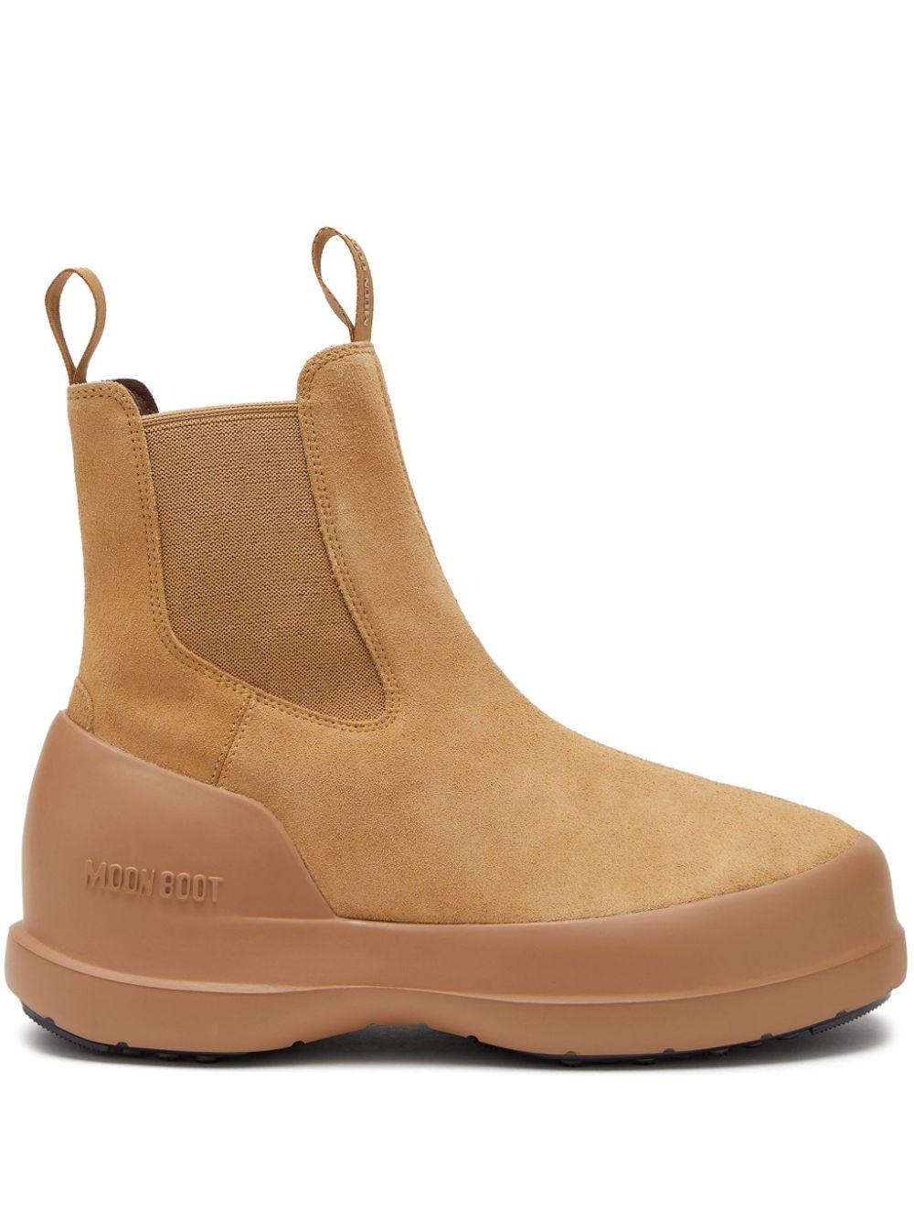 STIVALE LUNA CHELSEA BEIGE IN PELLE SCAMOSCIATA 80D2480050 L003 MOON BOOT