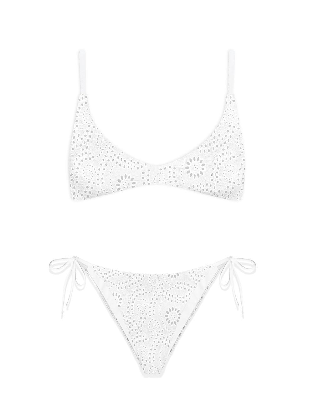 Costume marielle+paloma bianco in pizzo san gallo MRL0001PALO001 03729H MC2 SAINT BARTH