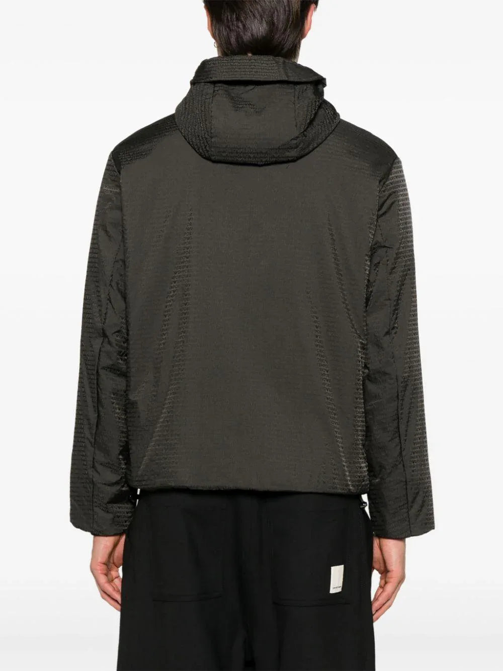 Giacca verde militare con logo all-over - Preludio Moda