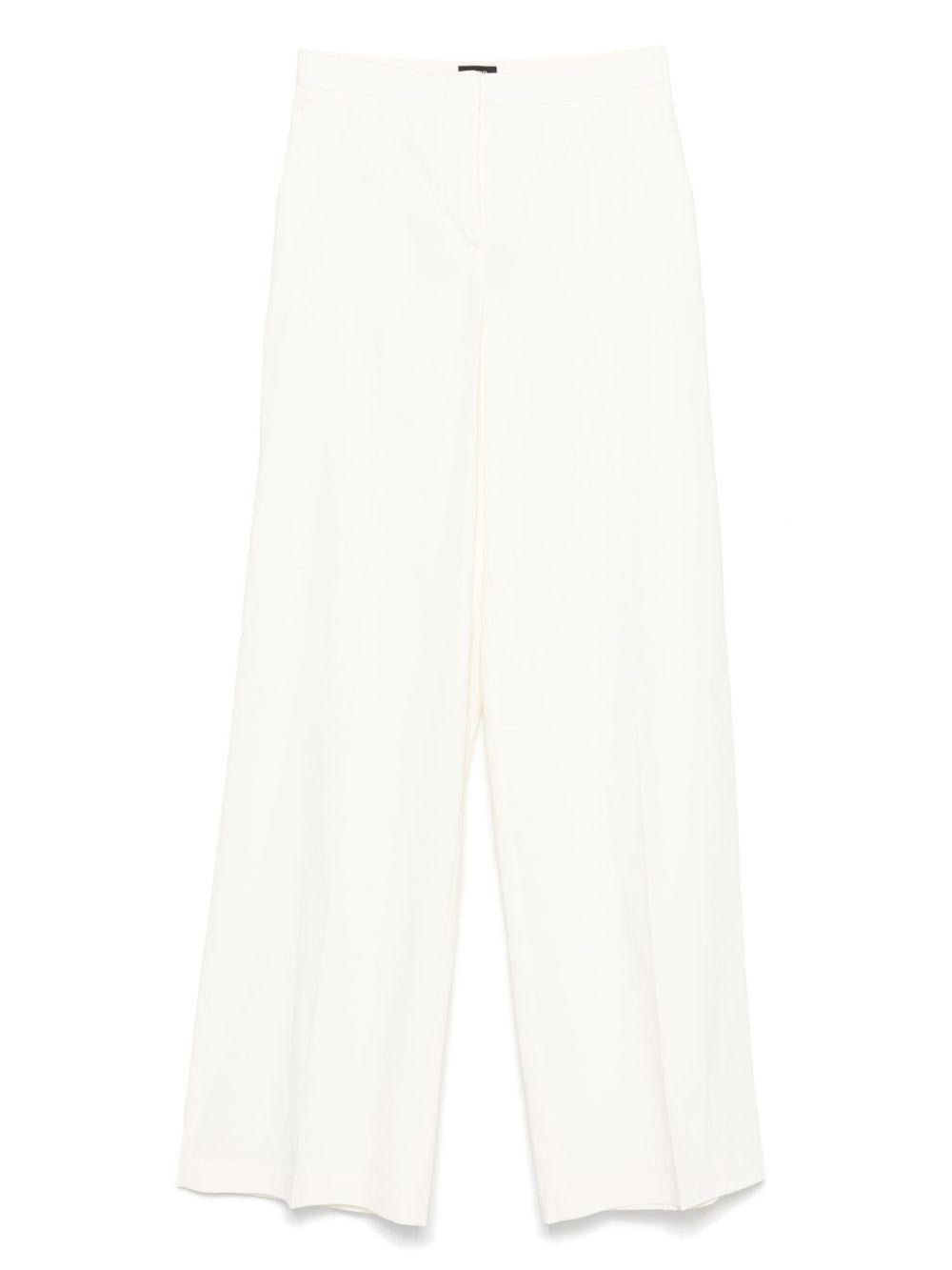 Pantaloni con piega in lino stretch jacopone 104929A0IM Z07 PINKO