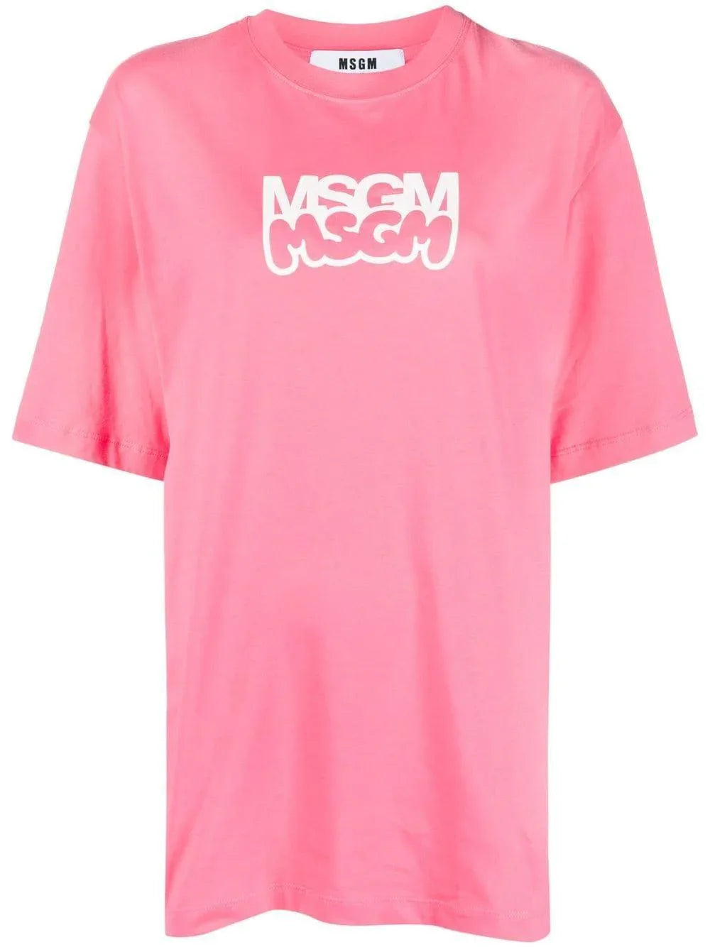 T-shirt rosa bubblegum logo frontale - Preludio Moda