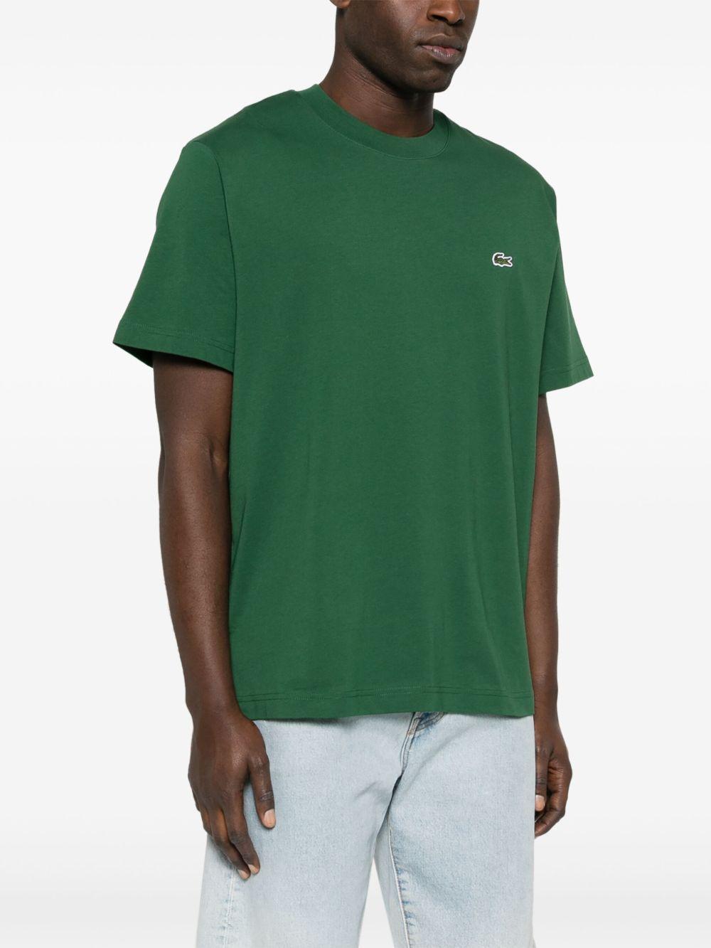 T-shirt in cotone con patch logo TH7318 132 LACOSTE