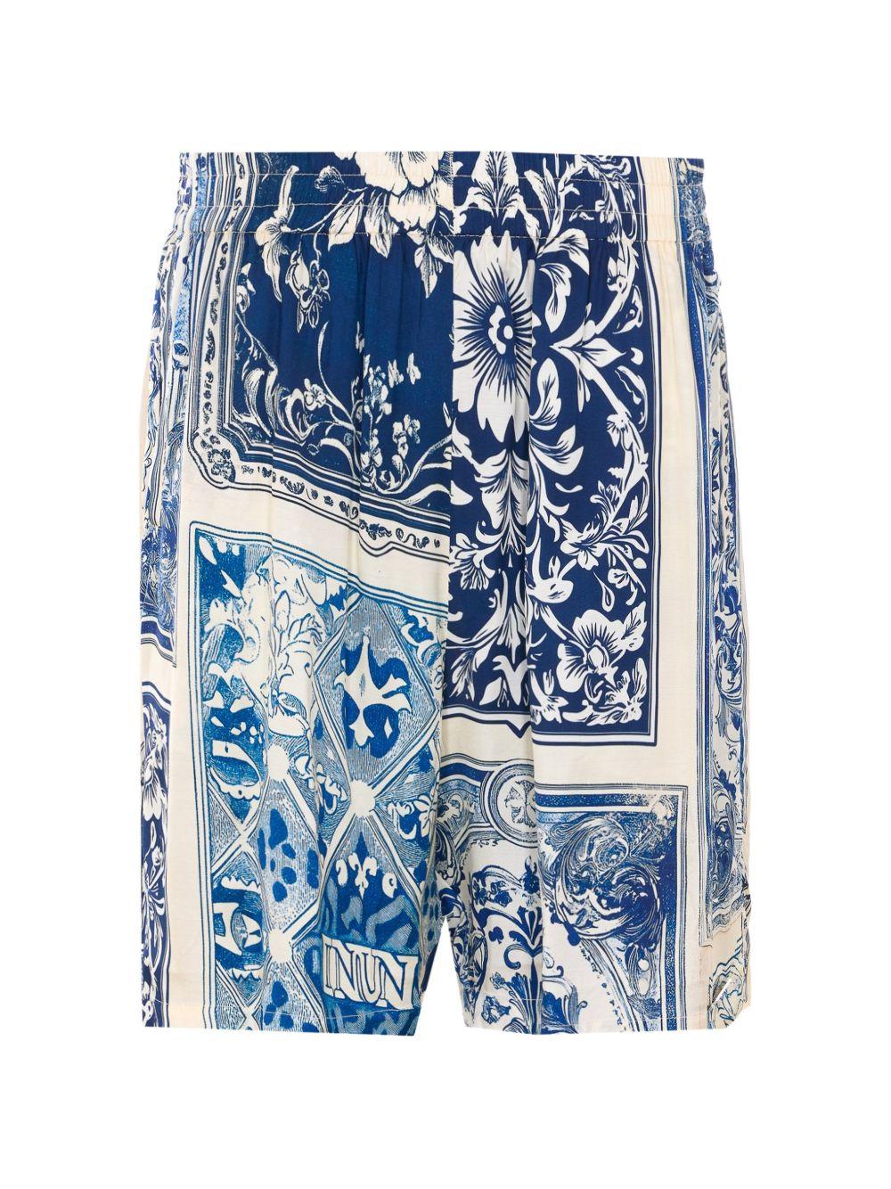 Bermuda in viscosa con stampa floreale NUS26363 A25 IH NOM UH NIT