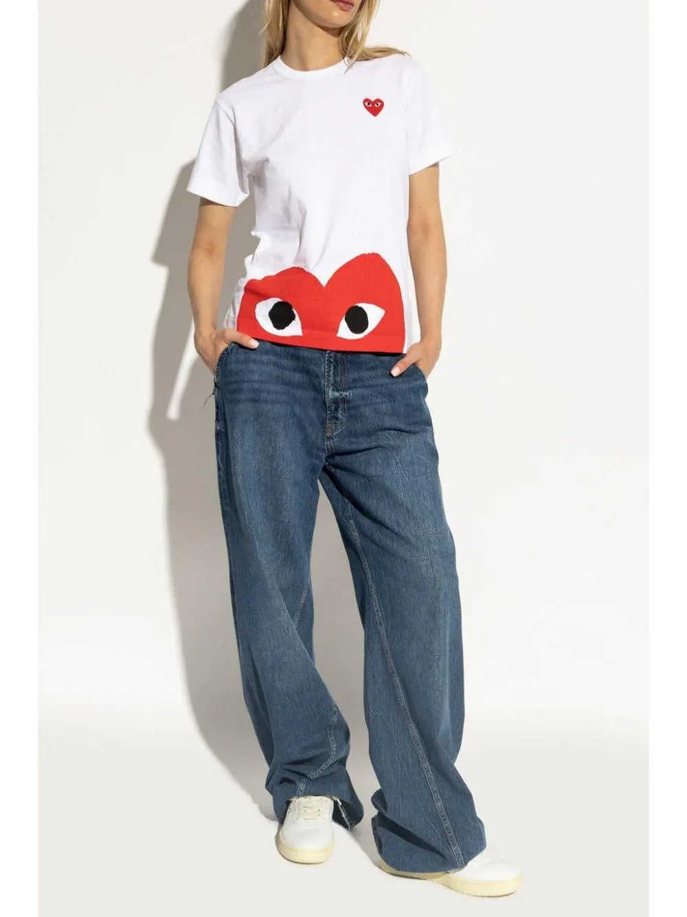 Sneakers v-90 bianche/grigio - Preludio Moda