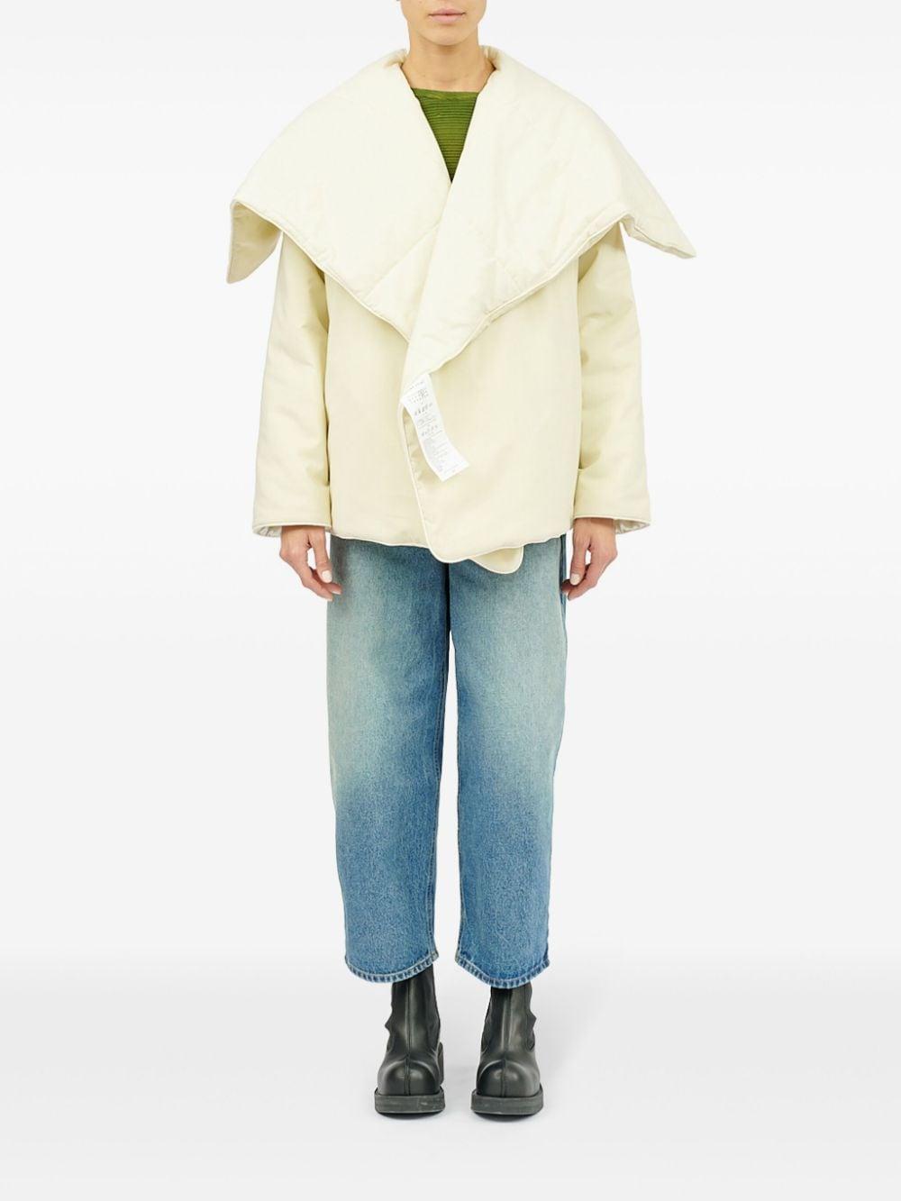 Piumino crema reverse oversize
