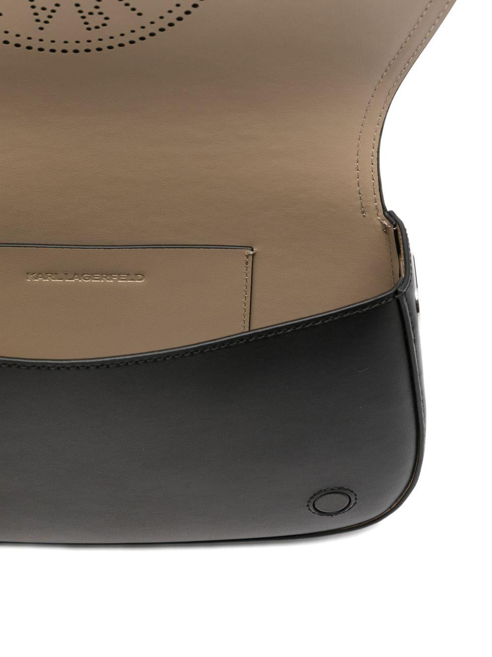 Borsa a spalla in pelle con dettagli laser-cut B2W30015 994 KARL LAGERFELD