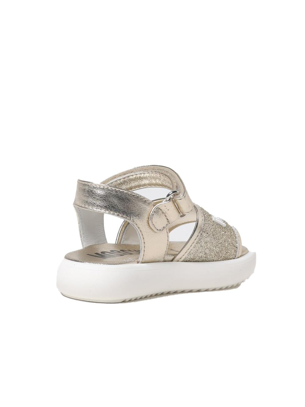 Sandali oro con glitter noenata 80419 01 MOSCHINO KIDS